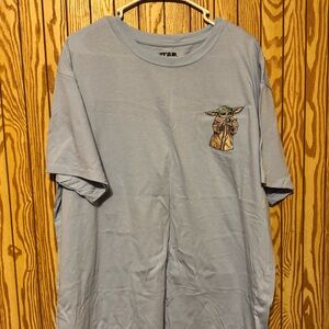 Star Wars Light Blue Baby Yoda Tee